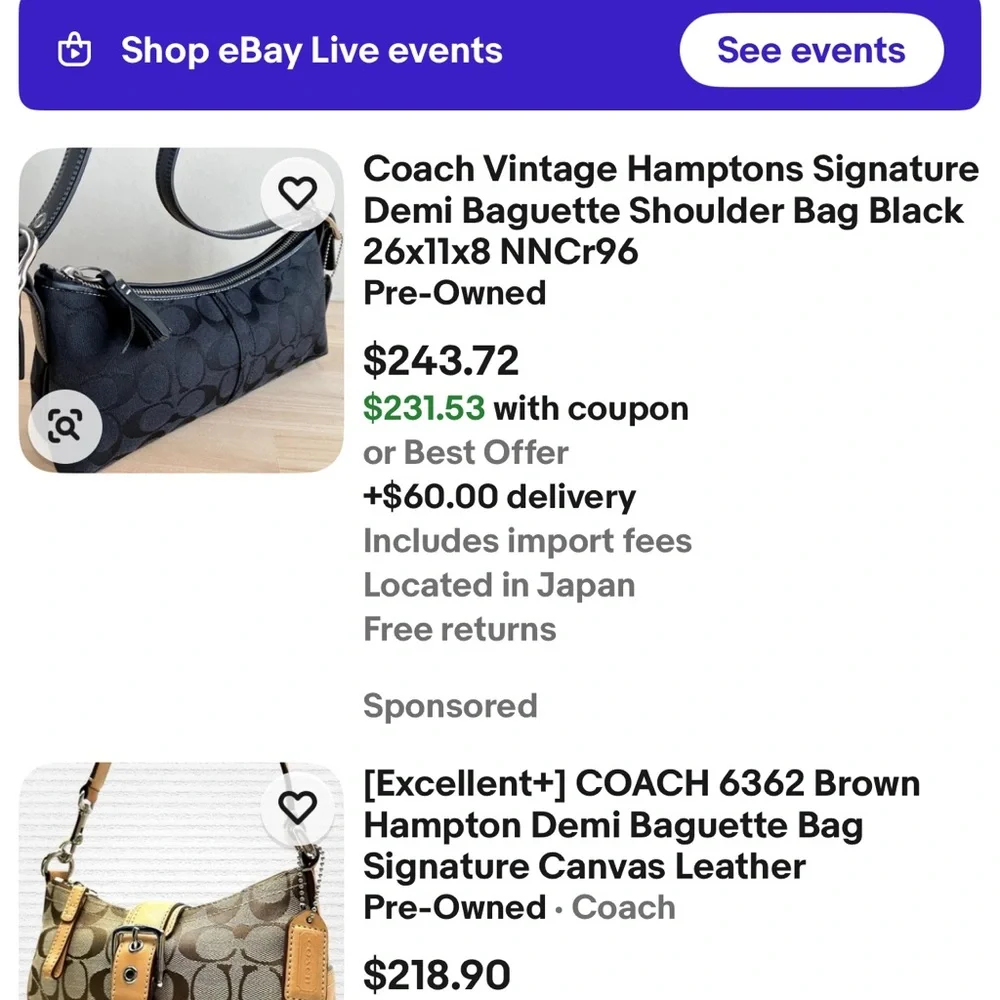 Vintage Coach Black mono Jacquard Signature shoulder bag - Picture 2 of 13